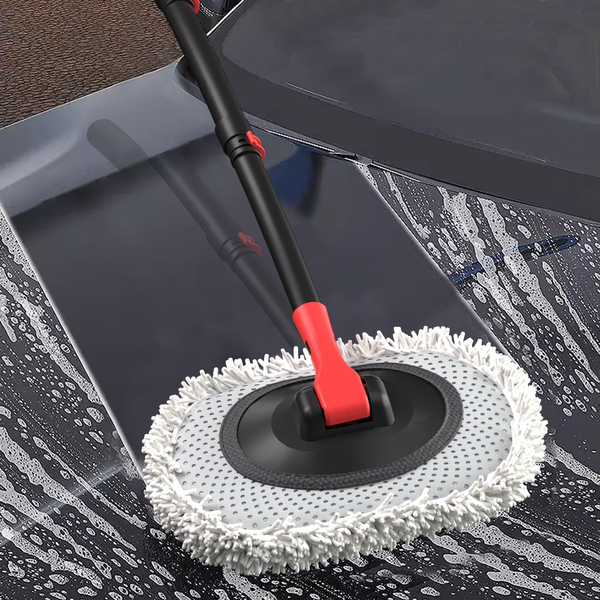 41" Automatic Water Flow Car Wash Mop β Soft Brush with 10M Hose