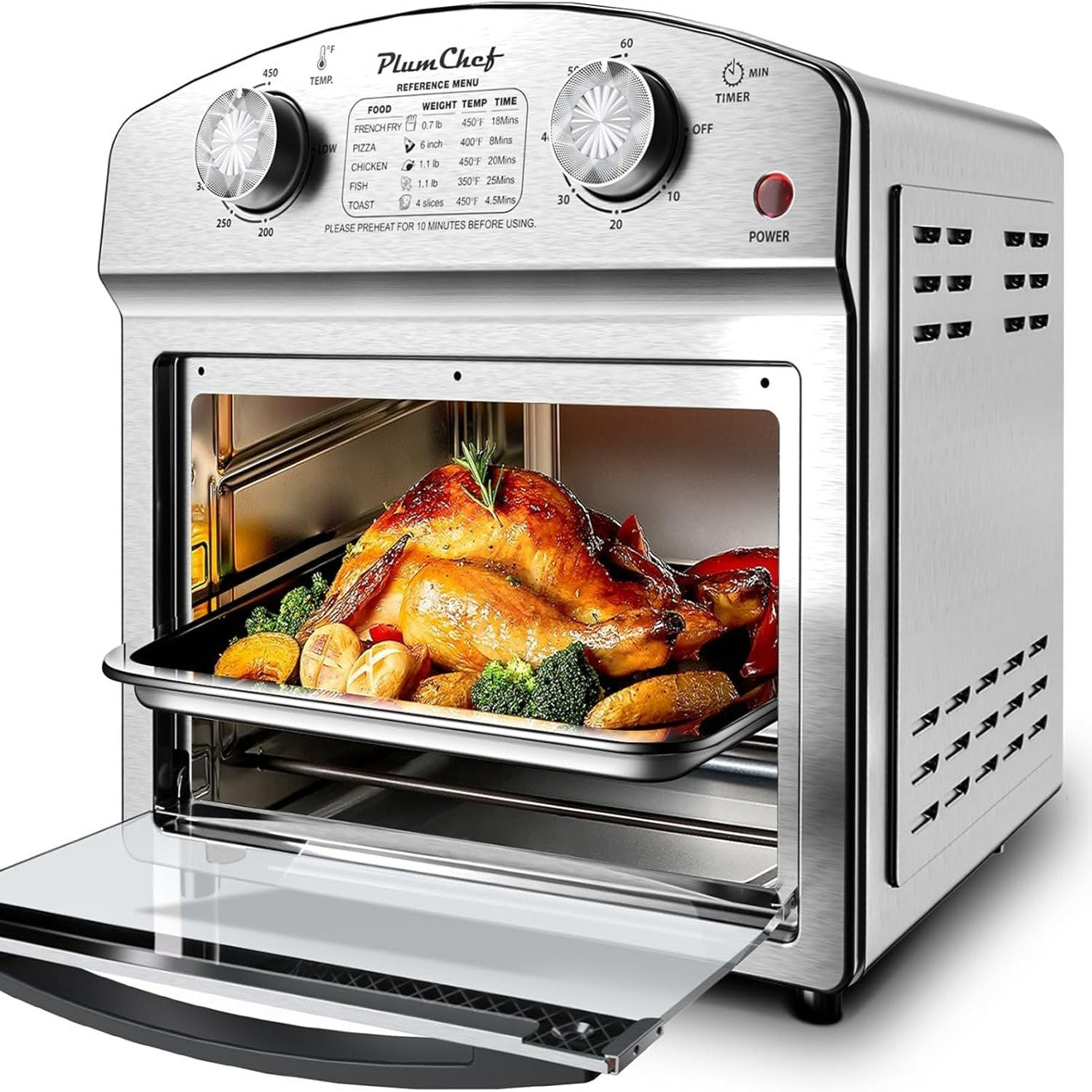 π½οΈ 12.5 Qt Stainless Steel Air Fryer β Sleek Design, Preset Cooking Modes