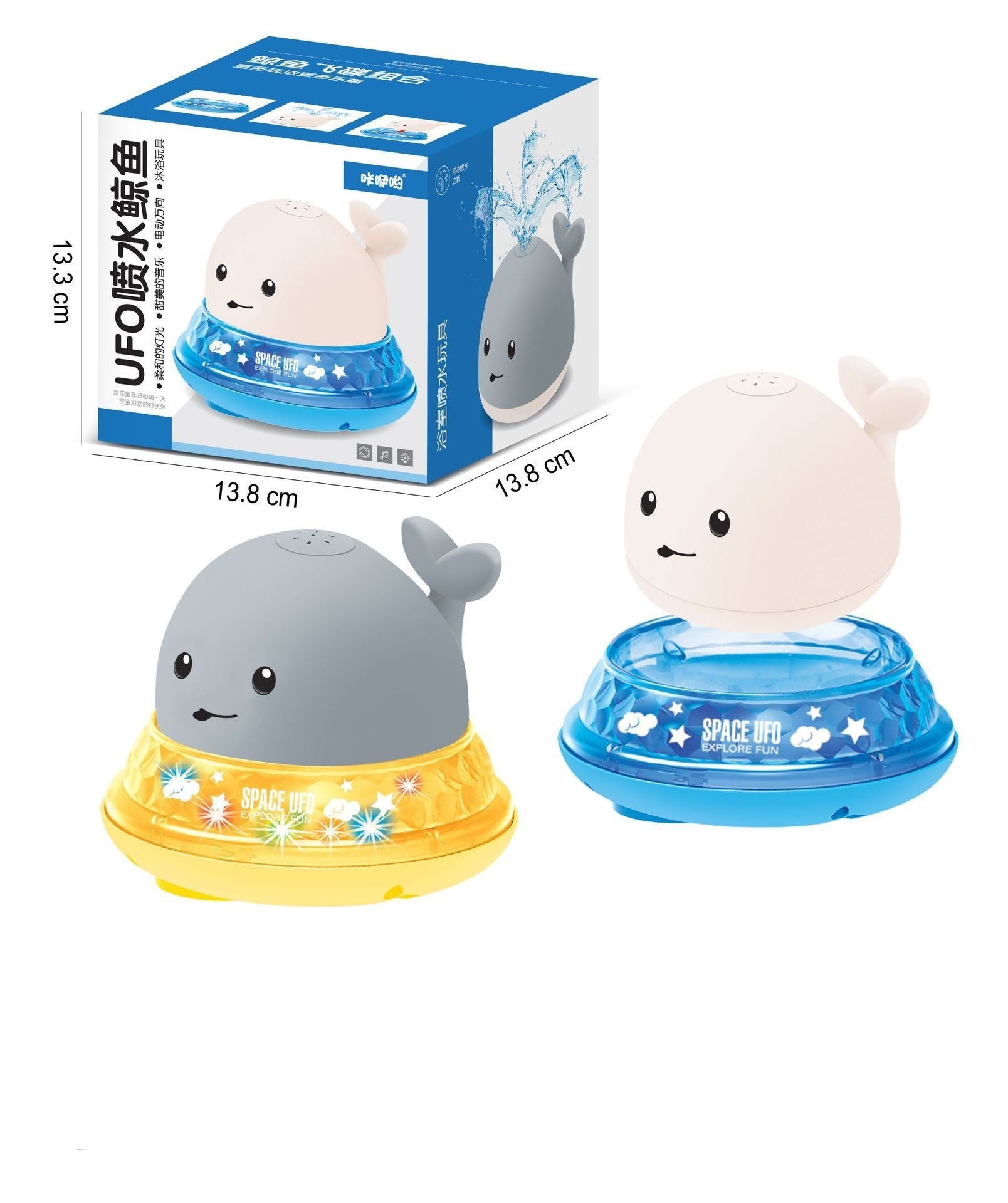 🐳 Cute Cartoon Whale – Interactive Water-Spraying Bath Toy with Lights & Music