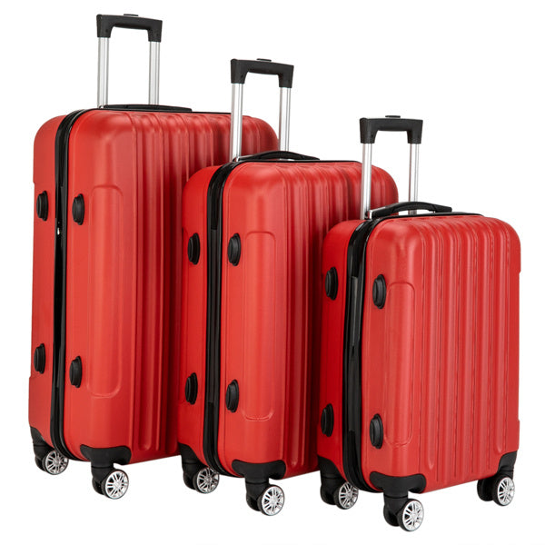 Vertical Pattern 3-in-1 Luggage Set with Universal Wheels