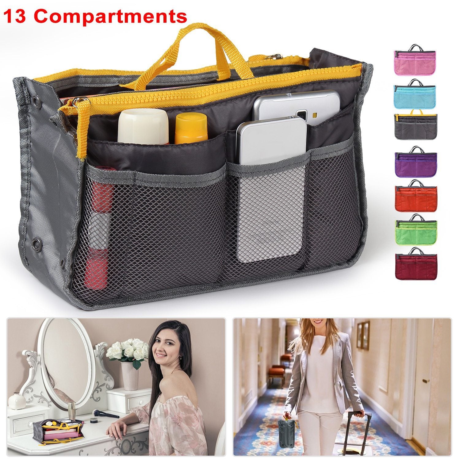 👜 13-Pocket Handbag Organizer Insert
