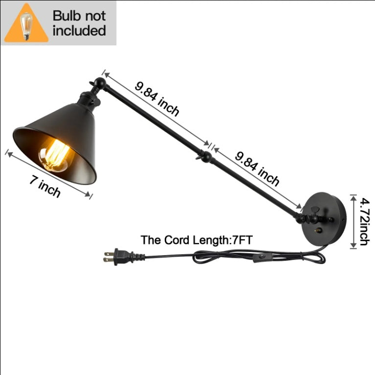 Brass Swing-Arm Wall Light - (2-Pack)