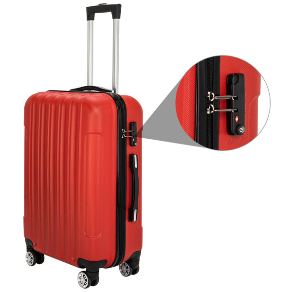 Vertical Pattern 3-in-1 Luggage Set with Universal Wheels