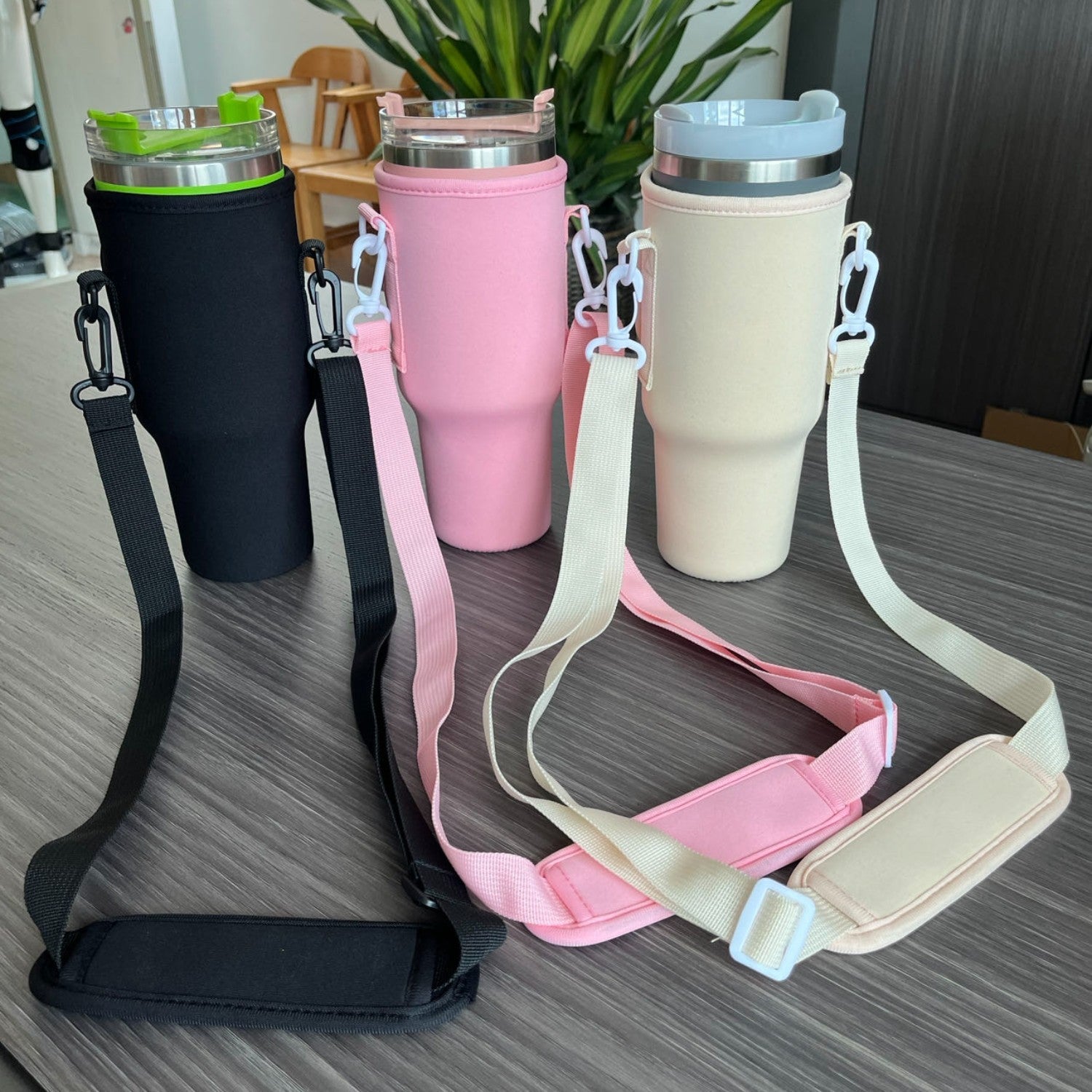Travel Mug Holder with Shoulder Strap