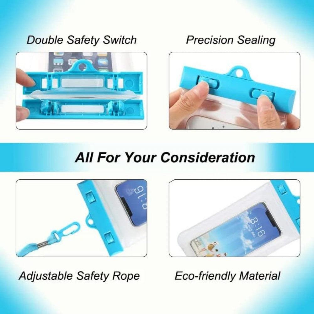๐ 2-Pack Waterproof Phone Pouches โ IPX8 Dry Bags