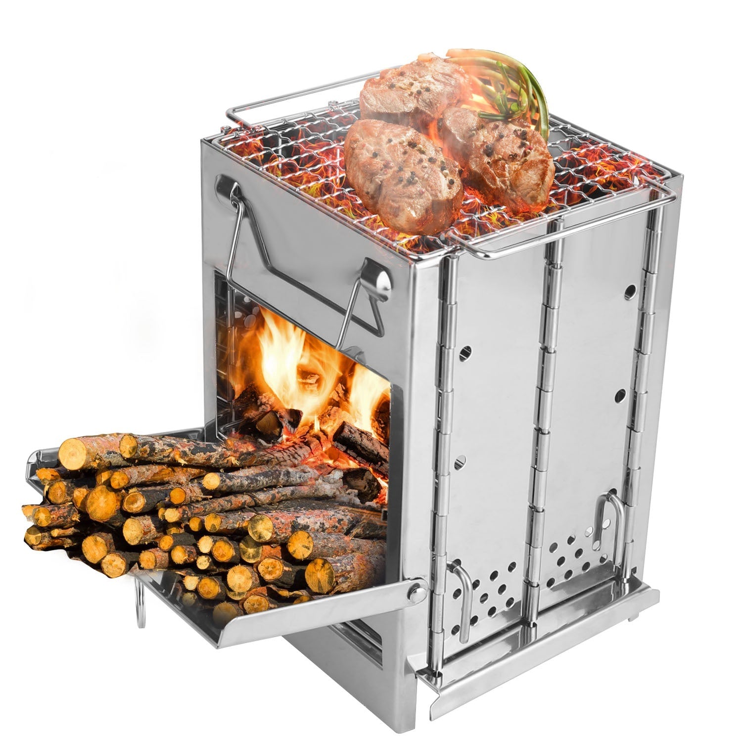 🔥 1Pc Portable Folding Backpacking Stove