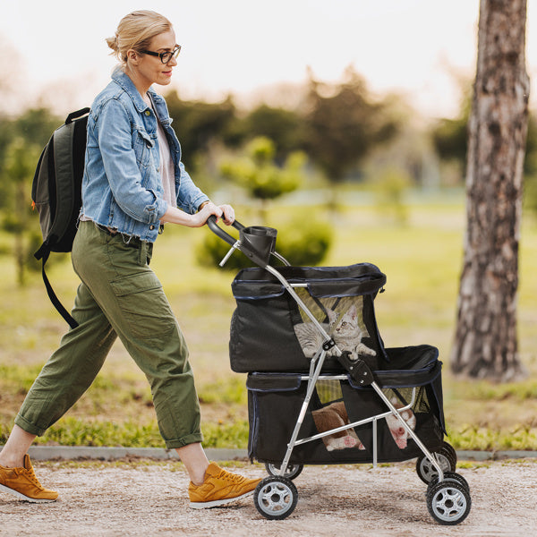 4-wheeled Double-decker Style, Pet Strollers