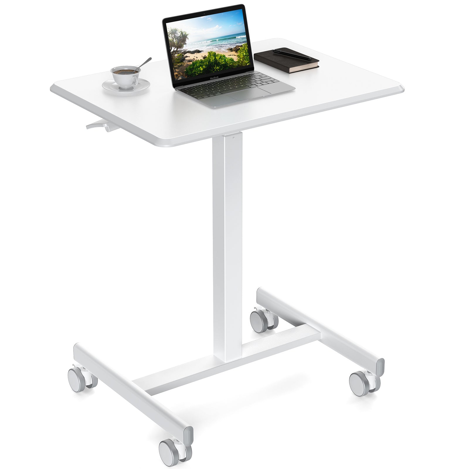 👩💻 Adjustable Rolling Desk Laptop Cart