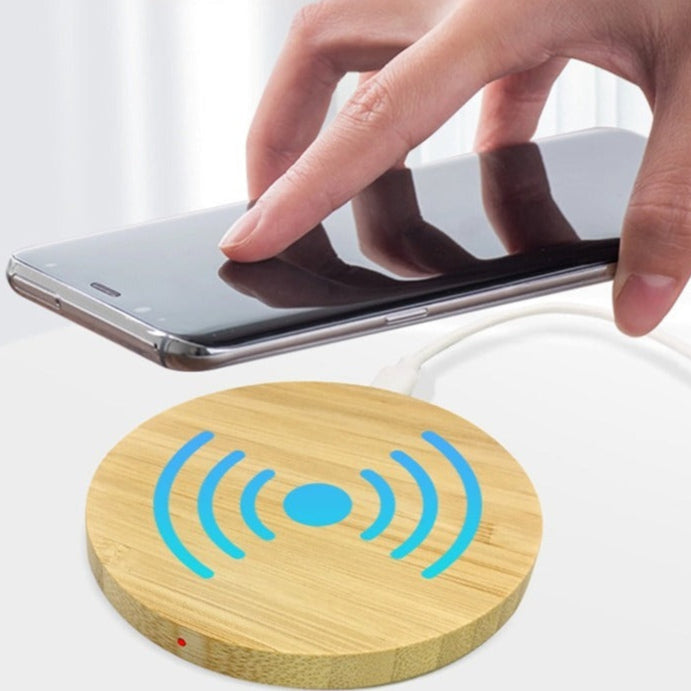 Bamboo Wireless Charging Pad – Eco-Friendly Fast Charger for Smartphones