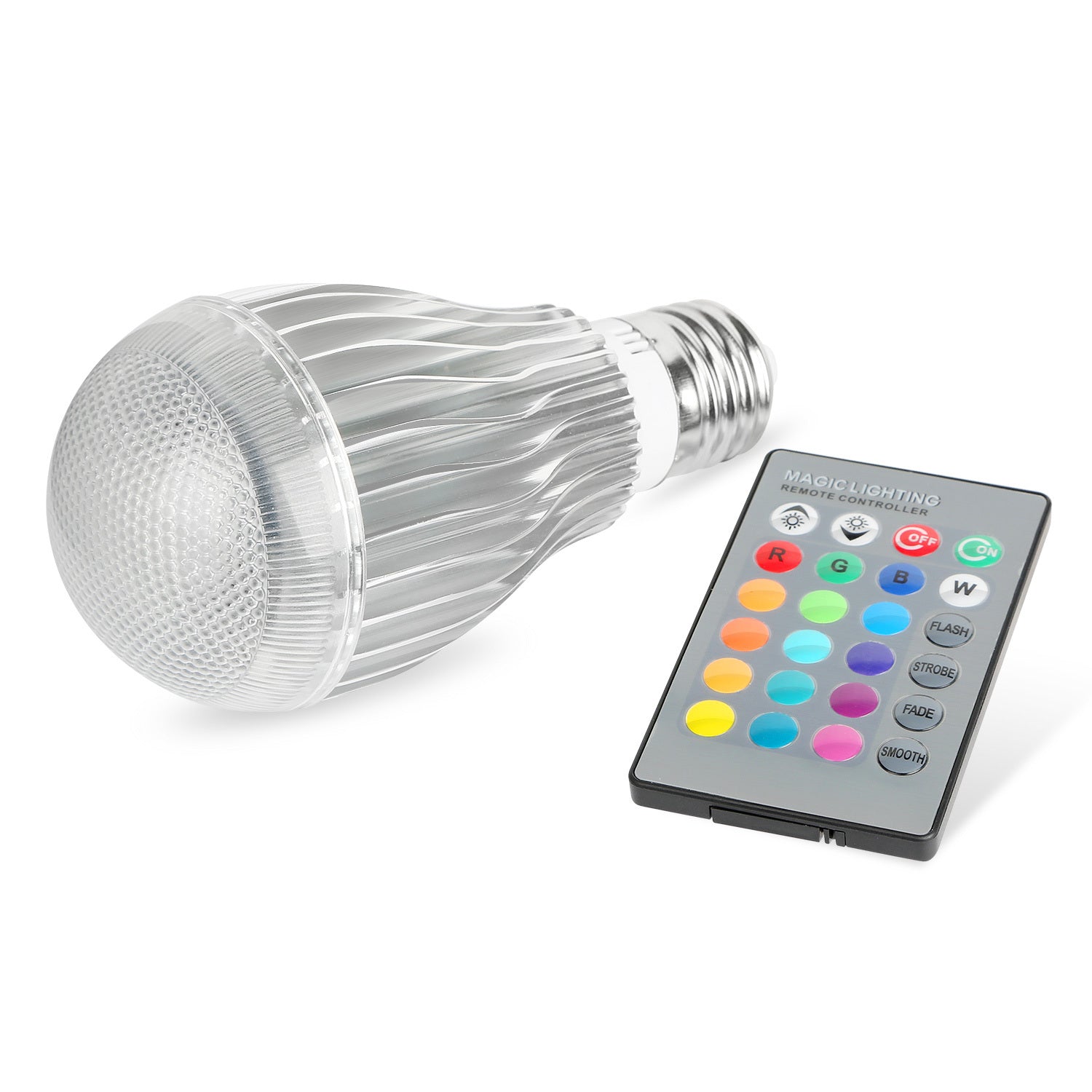 Mood Lighting - RGB LED Light Bulb with 24-Key Remote