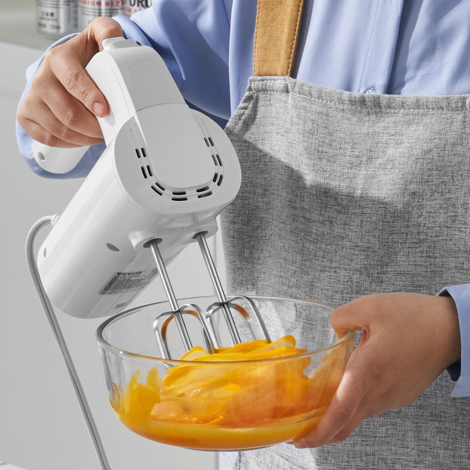 VEVOR 5-Speed Digital Electric Hand Mixer – 200W Handheld Mixer with Turbo Boost