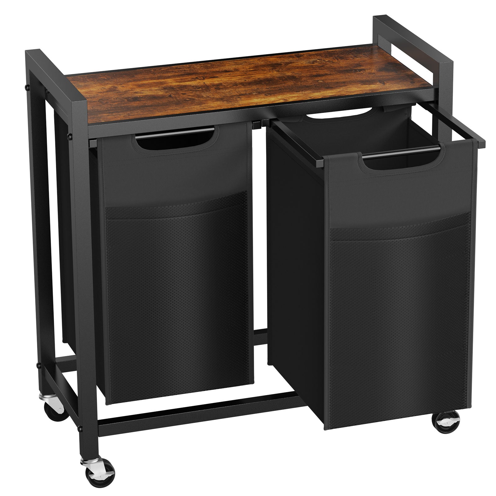 ๐งบ Multi-Basket Laundry Hamper with Top Shelf & Wheels โ 2 or 3 Compartments