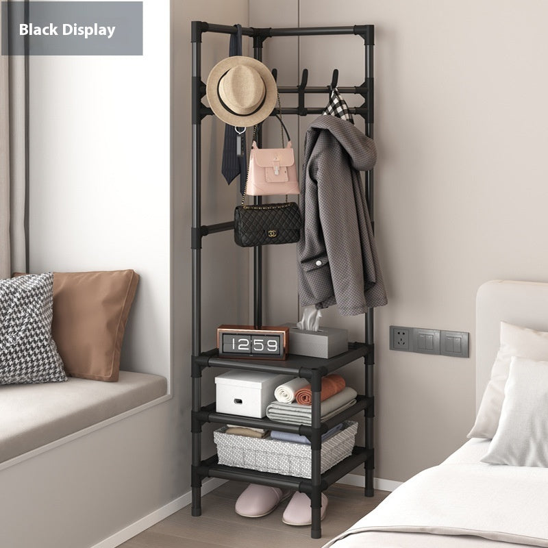 ๐งฅ Corner Coat Rack โ Multi-Layer Stainless Steel Rack with Bonus Hooks