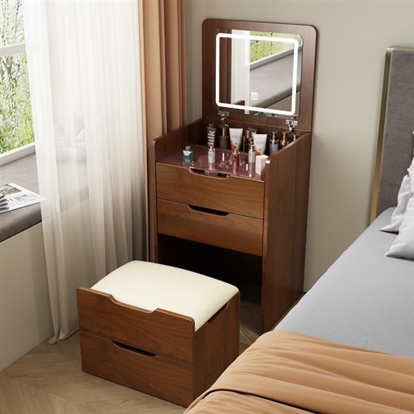 โจ Walnut 3-in-1 Dressing Table & Vanity
