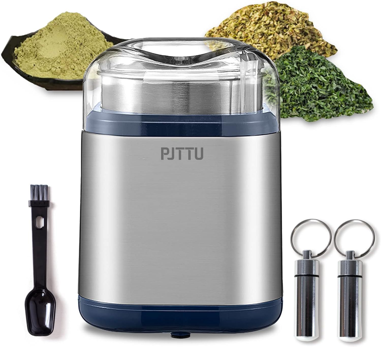 β‘ TTU Electric Grinder (Silver) β High-Speed, Compact Grinding Power for Herbs, Spices More
