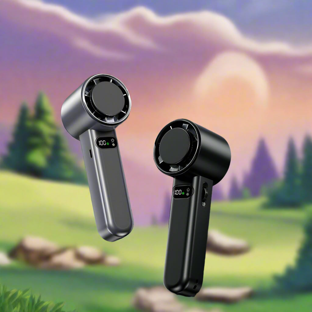 π¬οΈ Sleek Handheld Portable Fan β USB Rechargeable, Quiet Brushless Motor, Long-Lasting Battery, Ice Version