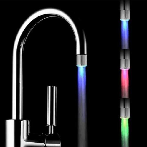 π‘ Creative LED Faucet Light β Color-Changing Water Stream for Your Kitchen or Bathroom