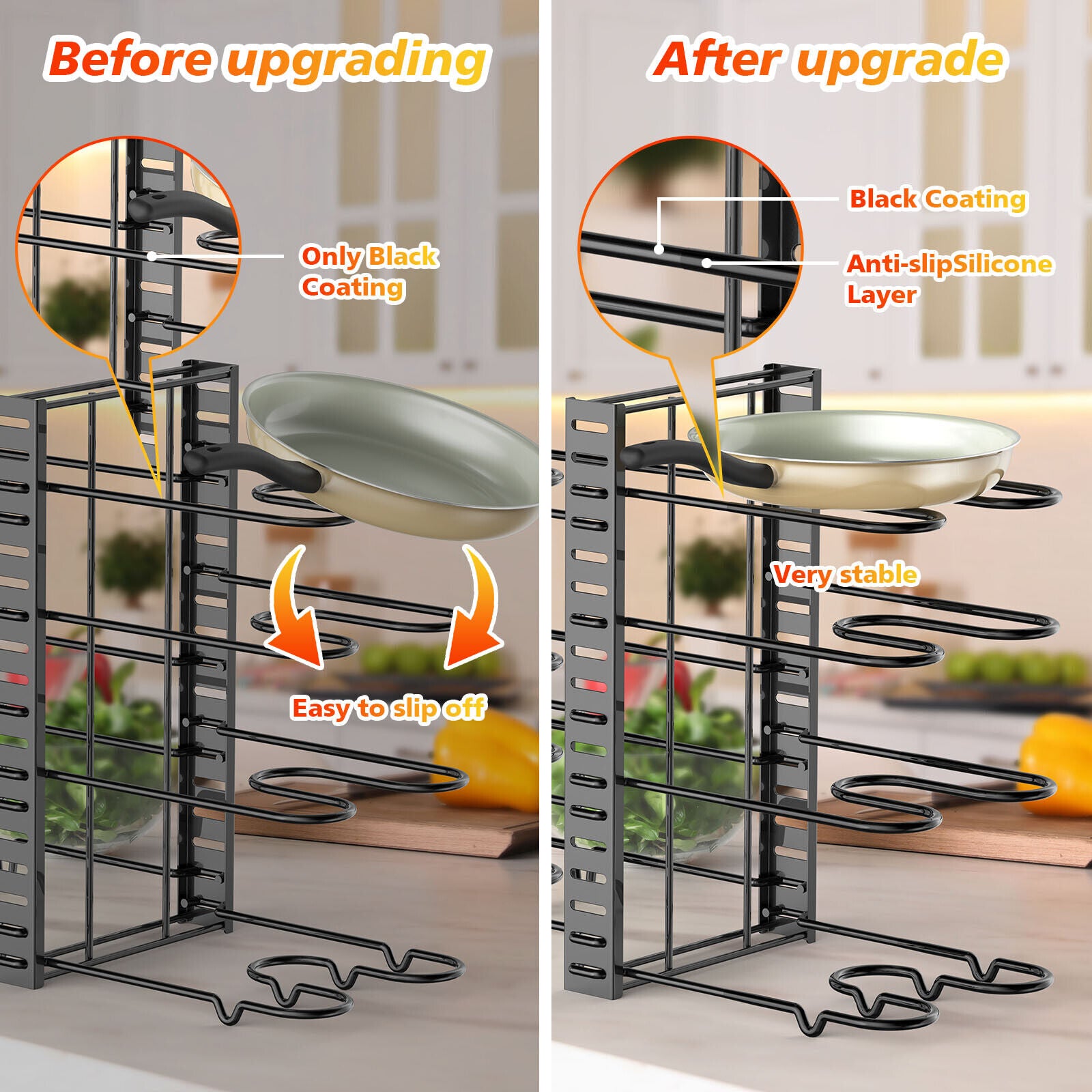 π³ 8βTier Adjustable Pot & Pan Organizer Rack