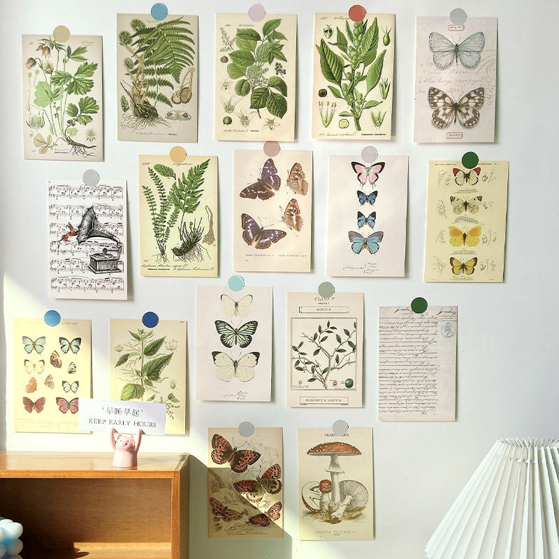 🌿 Forest Plant Series Decorative Cards – 30pcs Retro Wall Postcards