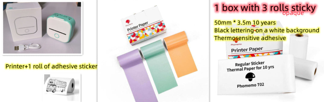 Phomemo T02 Mini Pocket Printer – Inkless Bluetooth Thermal Printer