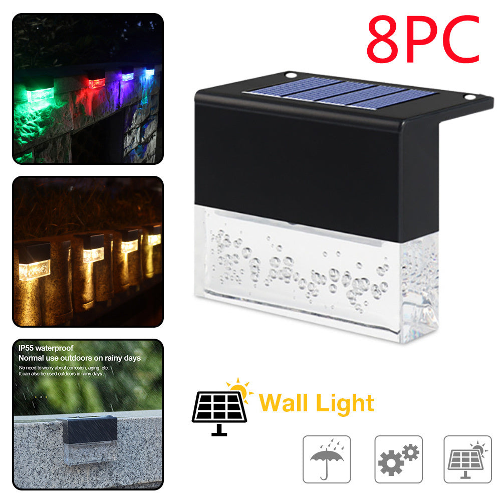 🌈 Waterproof RGB LED Solar Step &amp - Fence Light – Dual Mode Crystal Glow