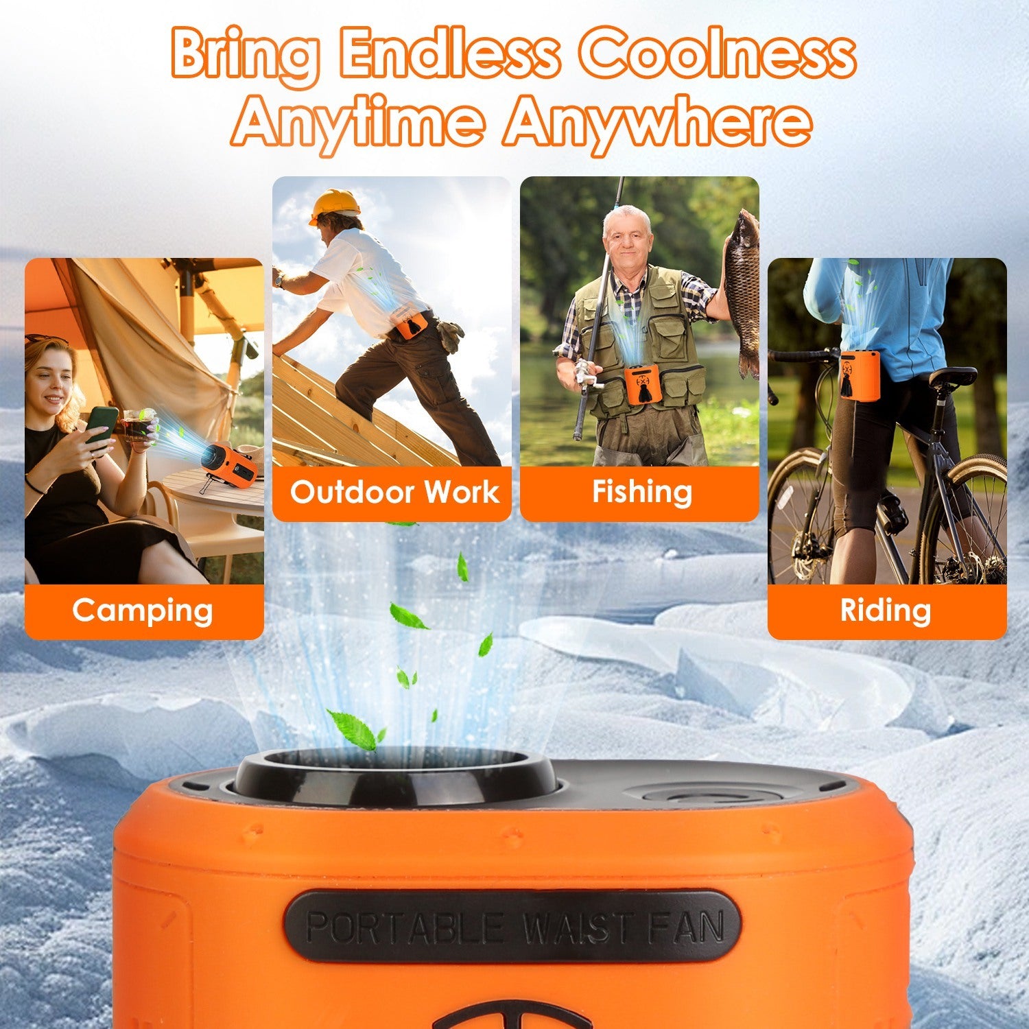 Premium 5-in-1 Portable Waist Clip Fan