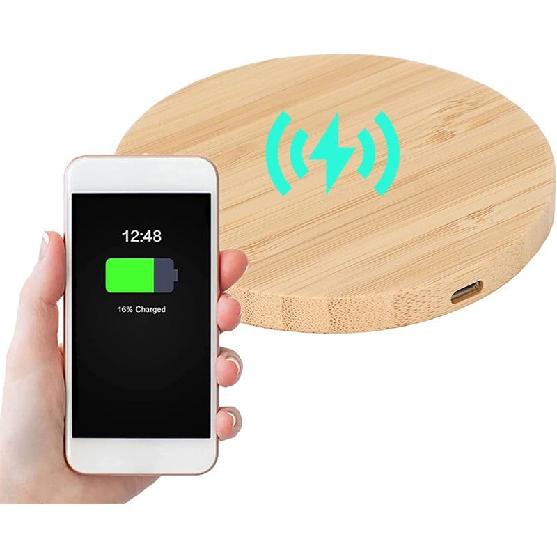 Bamboo Wireless Charging Pad – Eco-Friendly Fast Charger for Smartphones
