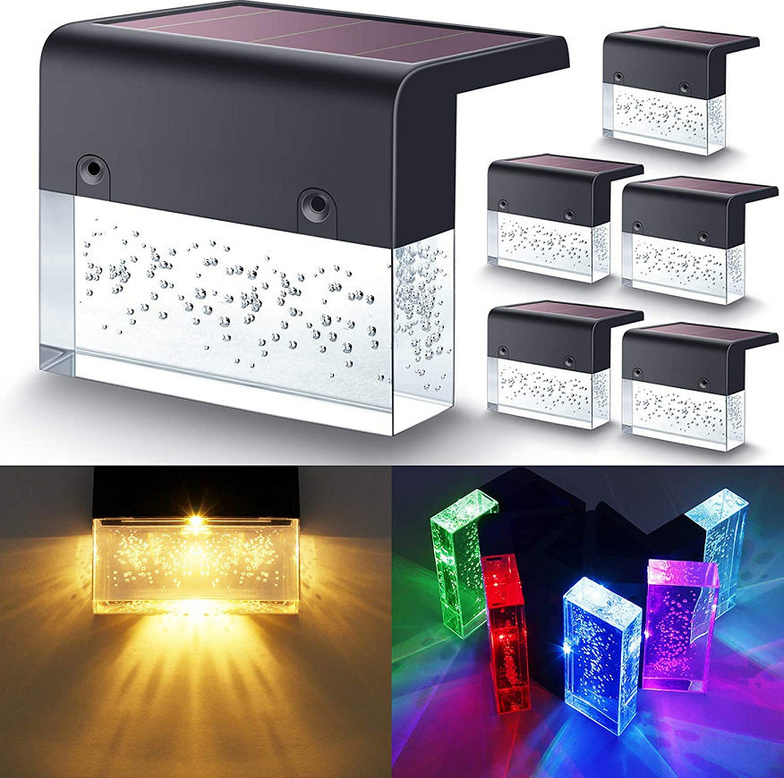🌈 Waterproof RGB LED Solar Step &amp - Fence Light – Dual Mode Crystal Glow