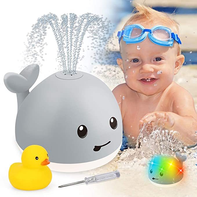 🐳 Cute Cartoon Whale – Interactive Water-Spraying Bath Toy with Lights & Music
