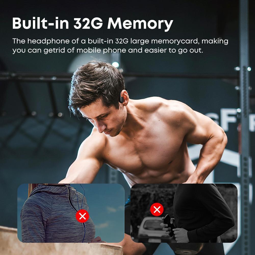 🏊 IPX8 Waterproof Bone Conduction Headphones – Built for Swimming & Sports