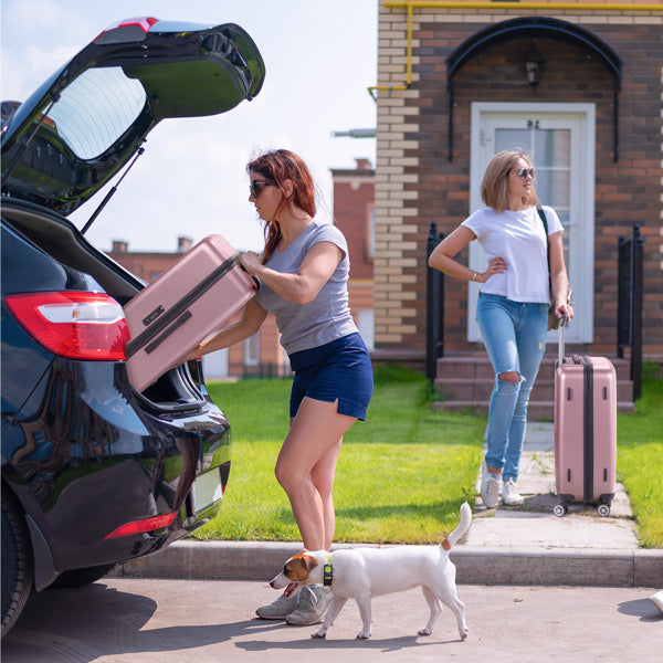 🧳 Three-in-One Vertical Striped Suitcase Set