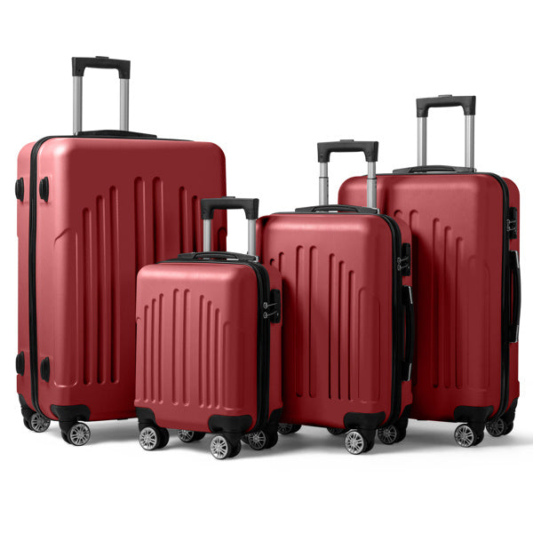 🧳 FCH Curved Vertical Stripe 4-in-1 Trolley Case Set