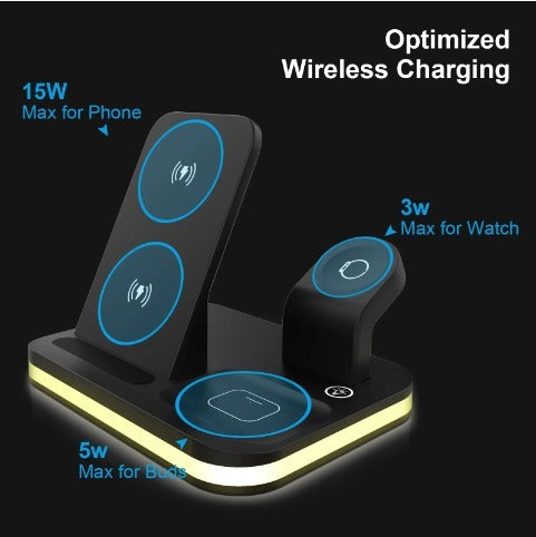 ⚡️ 4-in-1 Wireless Charging Station with Ambient Light