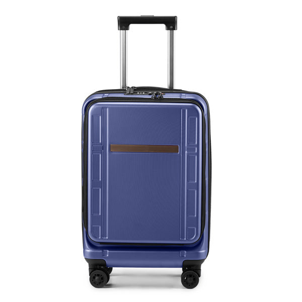 🧳 20" Carry-On Luggage with Front Laptop Compartment - Blue | TSA Lock | ABS+PC Hard Shell