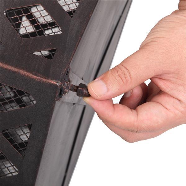 🔥 22-Inch Hexagonal Iron Fire Pit – Red Copper Finish