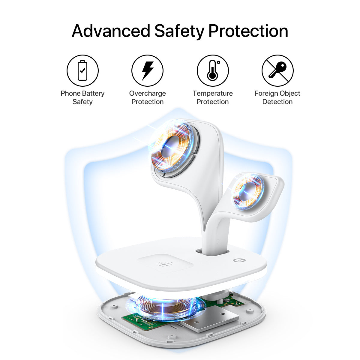 5-in-1 Charging Station – MagSafe Compatible Fast Charger with Night Light