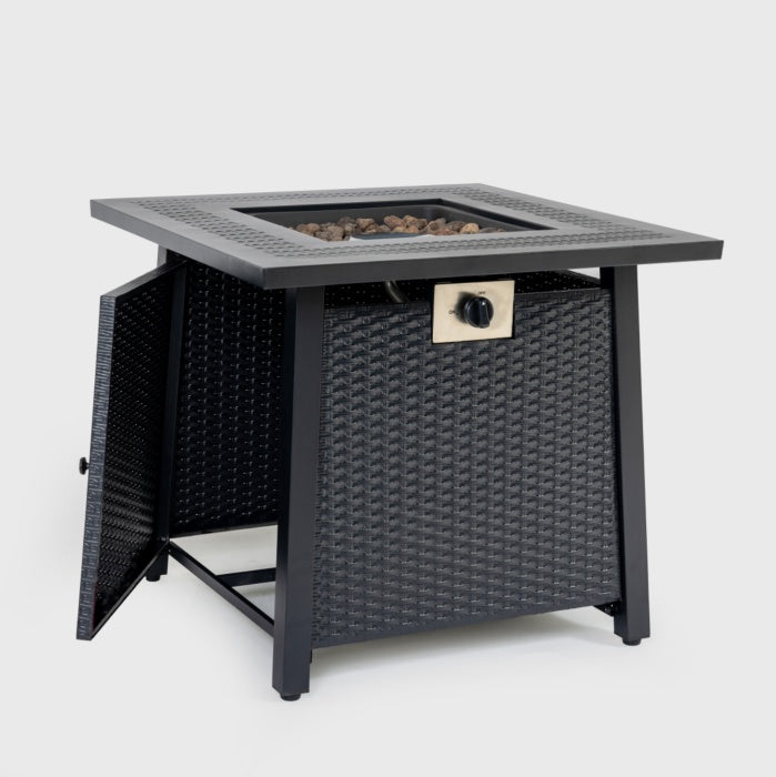 🔥 28-Inch Propane Fire Pit Table – Outdoor Square Gas Fire Pit