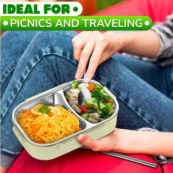 🥗 48.5 oz Stainless Steel Bento Lunch Box