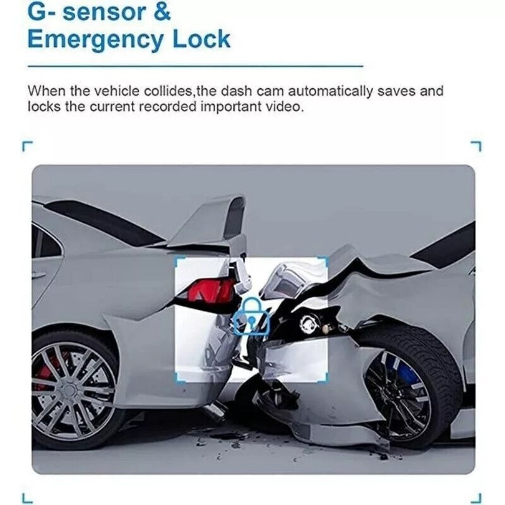 Full HD 1080P Dash Cam – 170° Wide Angle, Night Vision, G-Sensor, and Loop Recording