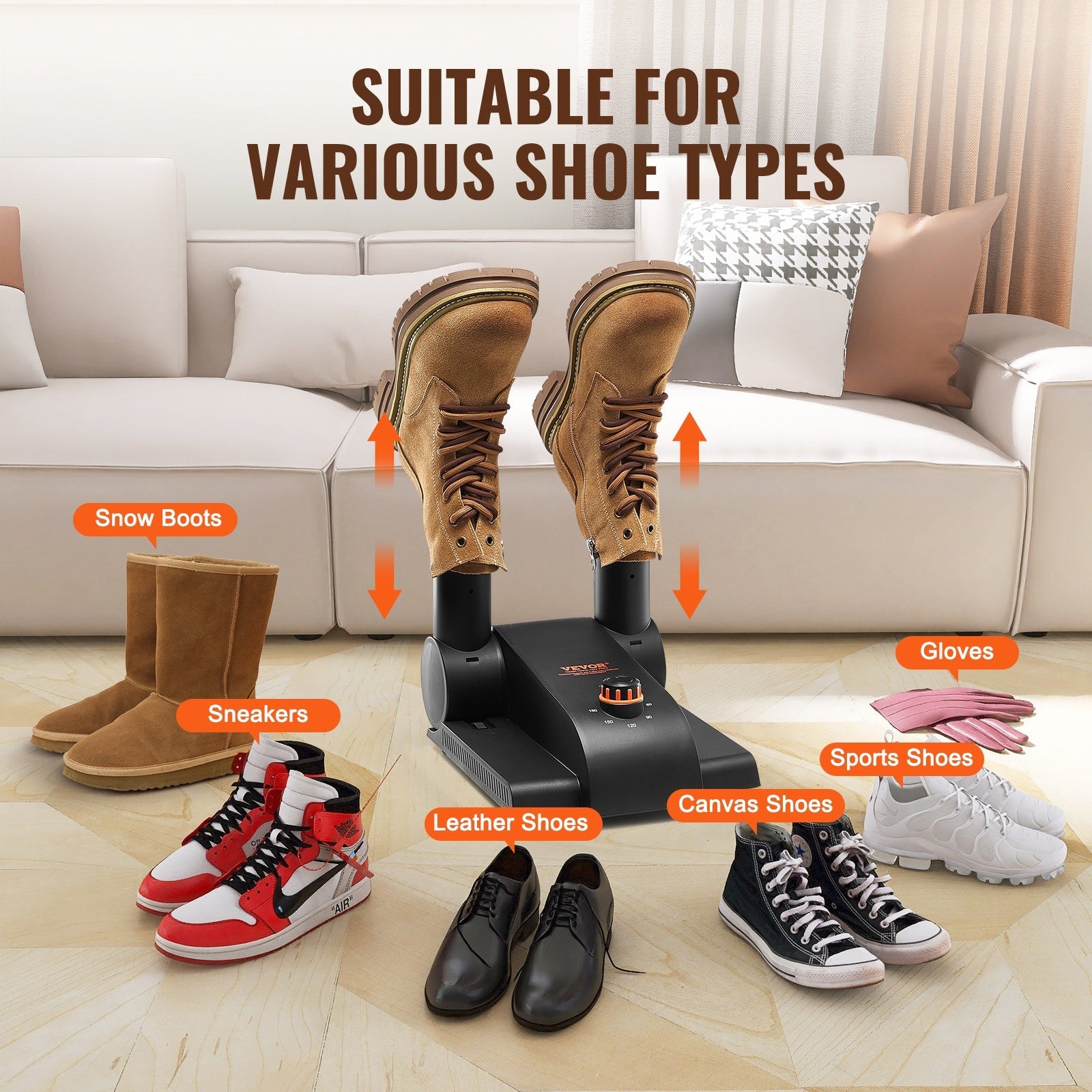 Compact Shoe Dryer Shoe and Hat Dryer For Home
