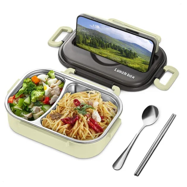 🥗 48.5 oz Stainless Steel Bento Lunch Box