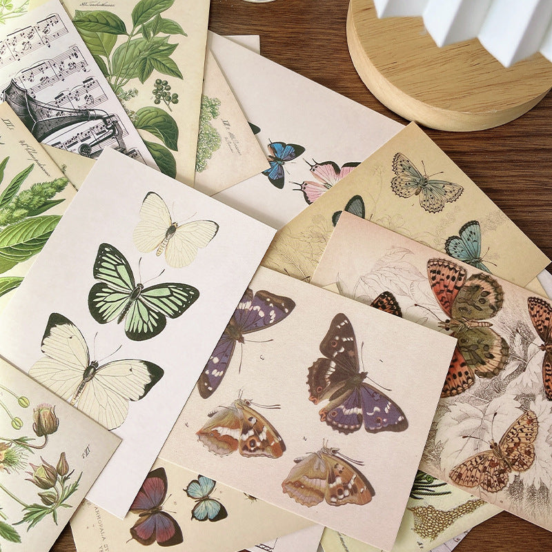 🌿 Forest Plant Series Decorative Cards – 30pcs Retro Wall Postcards