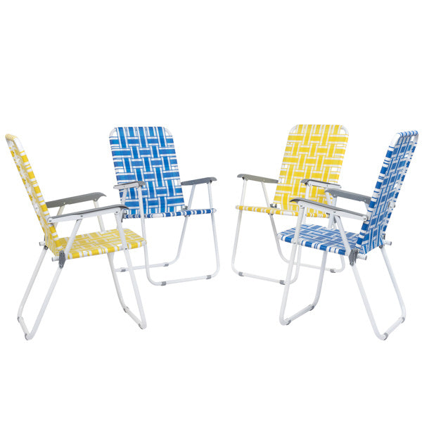🌴 DEAL: Set of 2 Folding Beach Chairs – Blue & White Striped