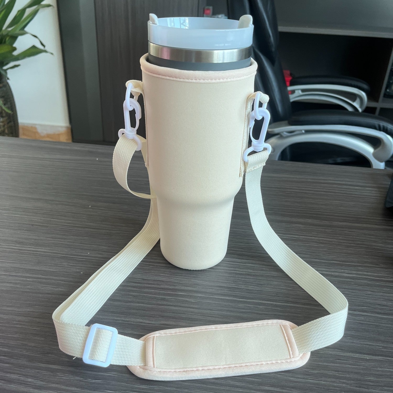 Travel Mug Holder with Shoulder Strap