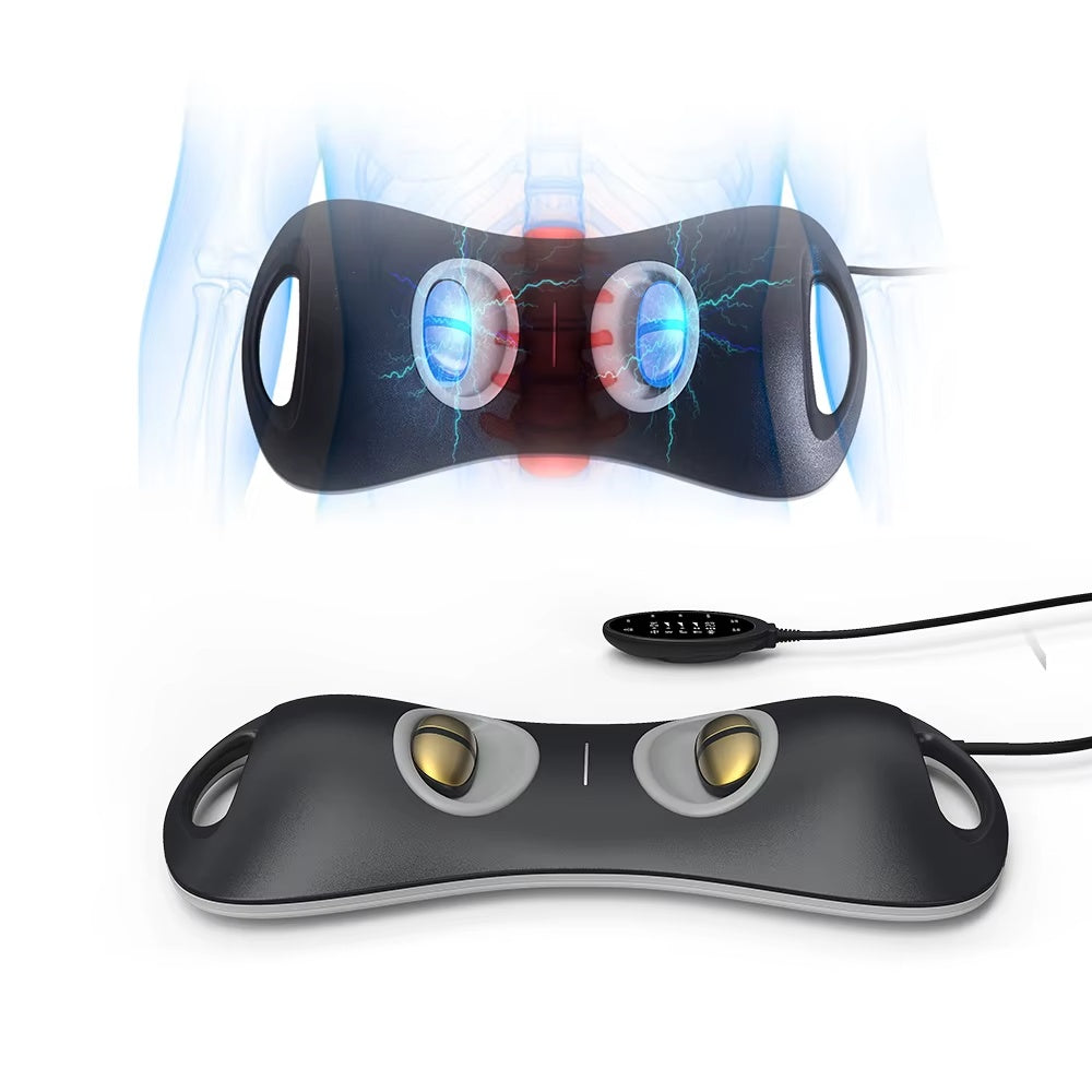 New Kneading Electric Lumbar Heat Traction Back Massager Lumbar Massage Back Stretcher