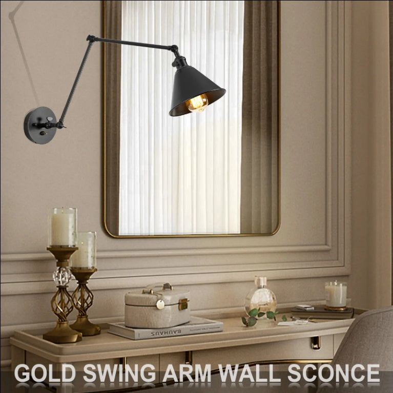 Brass Swing-Arm Wall Light - (2-Pack)