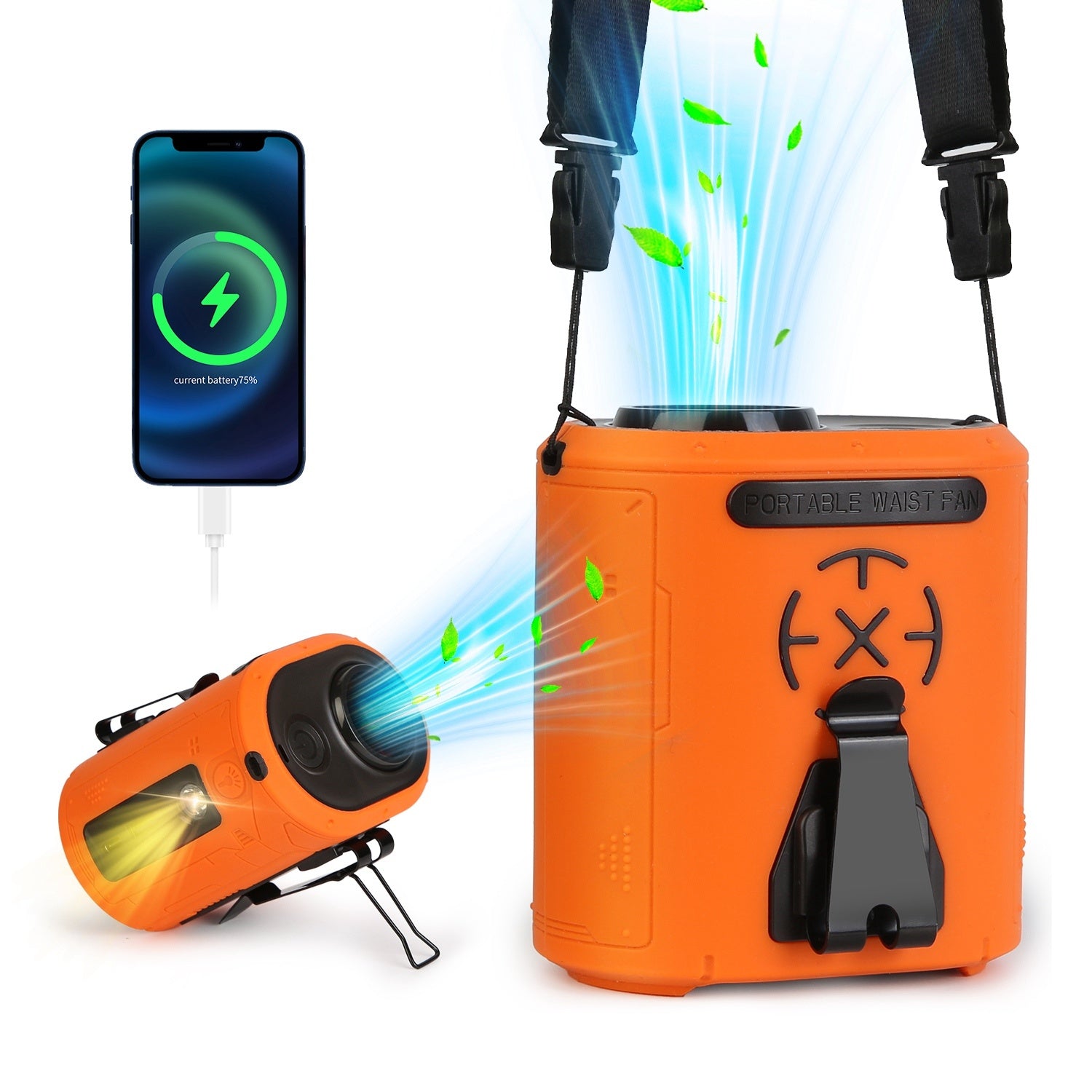 Premium 5-in-1 Portable Waist Clip Fan