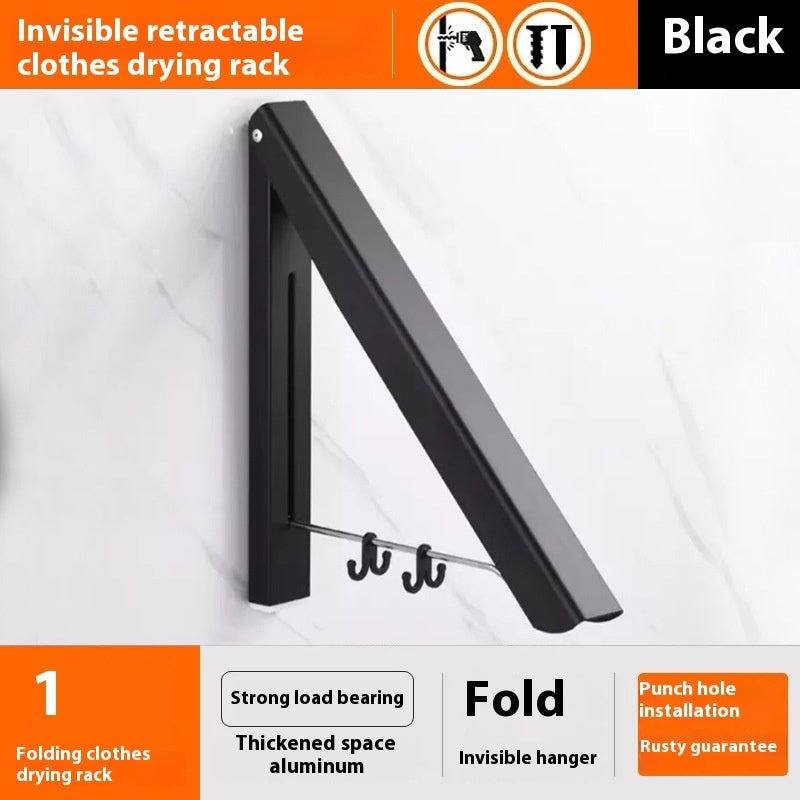 🧥 Space-Saving Aluminum Foldable Wall Hanger – Punch-Free & Waterproof