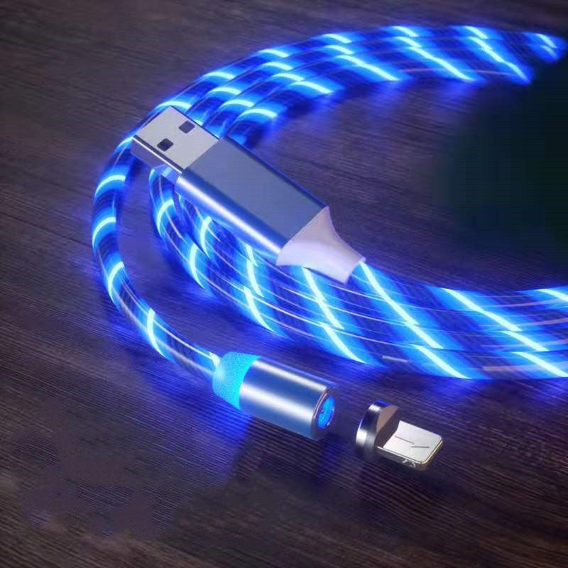 ⚡ LED Magnetic Fast Charging Cable for Smartphones – Micro USB / Type-C