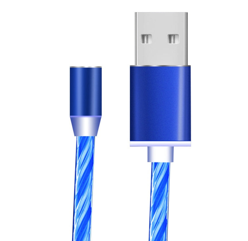 Flowing Light Magnetic Charging Cable – Compatible with iPhone, Android & Type-C Devices